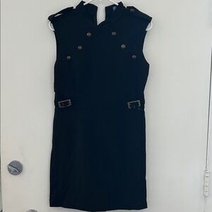 Vivienne Tam Black Buttoned Mini Dress